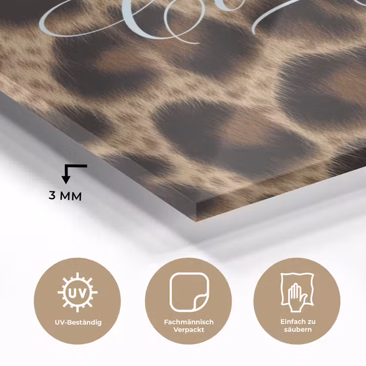 Luipaardprint - Bruin - Courage - Sierlijk plexiglas 5mm klein -wsfeer2_DE