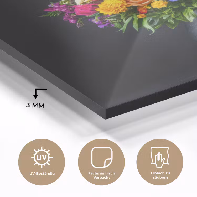 Felgekleurd - Bloemen - Vaas plexiglas 5mm klein -wsfeer2_DE