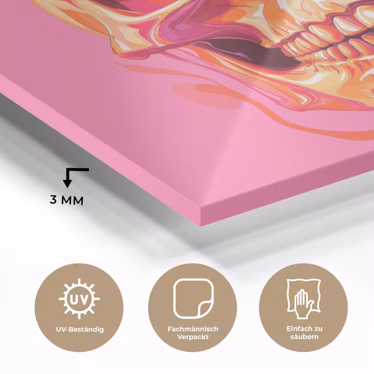Felroze - Tanden - Schedel plexiglas 5mm klein -wsfeer2_DE