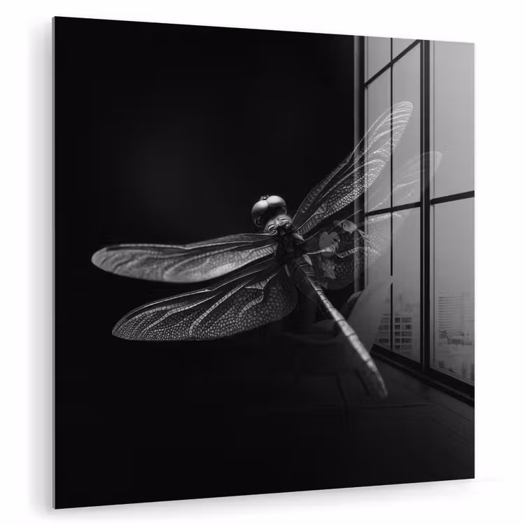 Libelle - Dieren - Zwart - Insect plexiglas 5mm klein -zzzproduct_nieuw