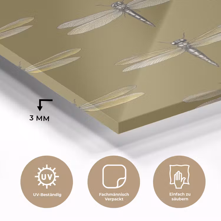 Libellen - Patroon - Groen plexiglas 5mm klein 11 -wsfeer2_DE