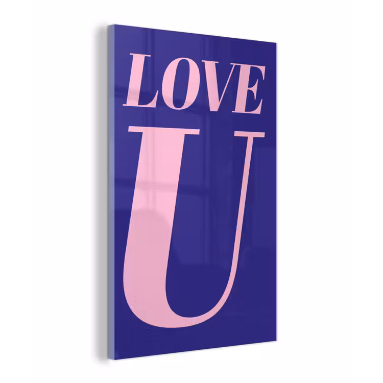 Love - Blauw - Valentijn plexiglas 5mm klein -z3d