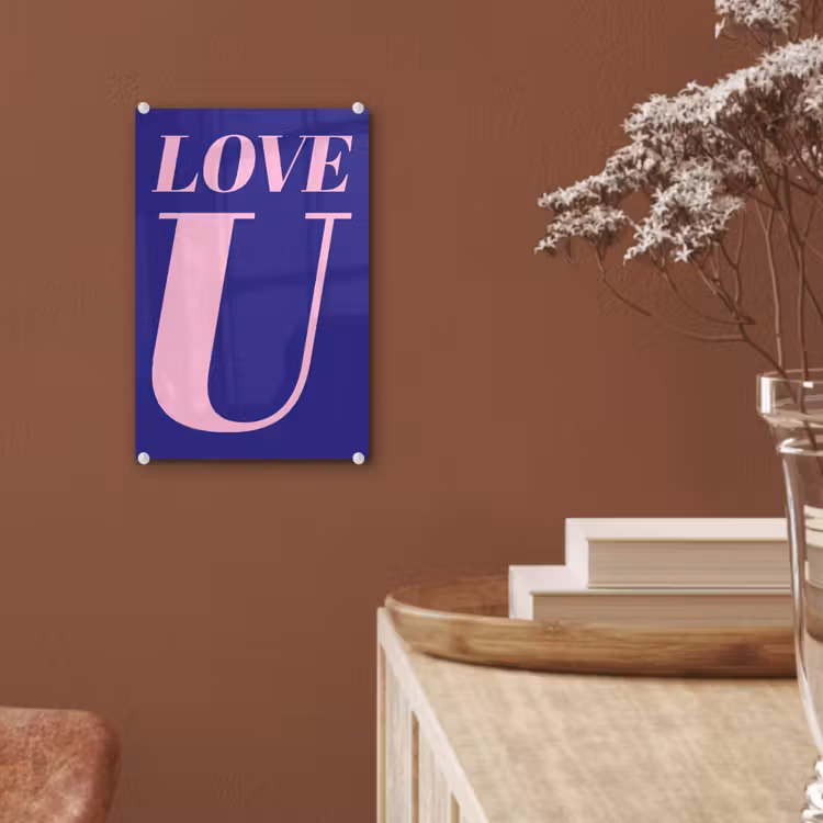 Love - Blauw - Valentijn plexiglas 5mm klein -sfeer5