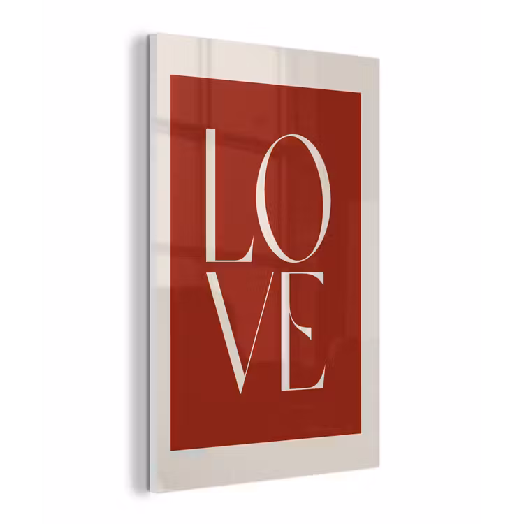 Love - Rood - Minimalistisch plexiglas 5mm klein -z3d