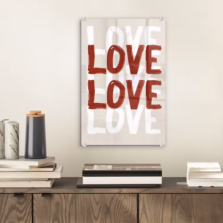 Love - Rood - Tekst plexiglas 5mm klein -sfeer1
