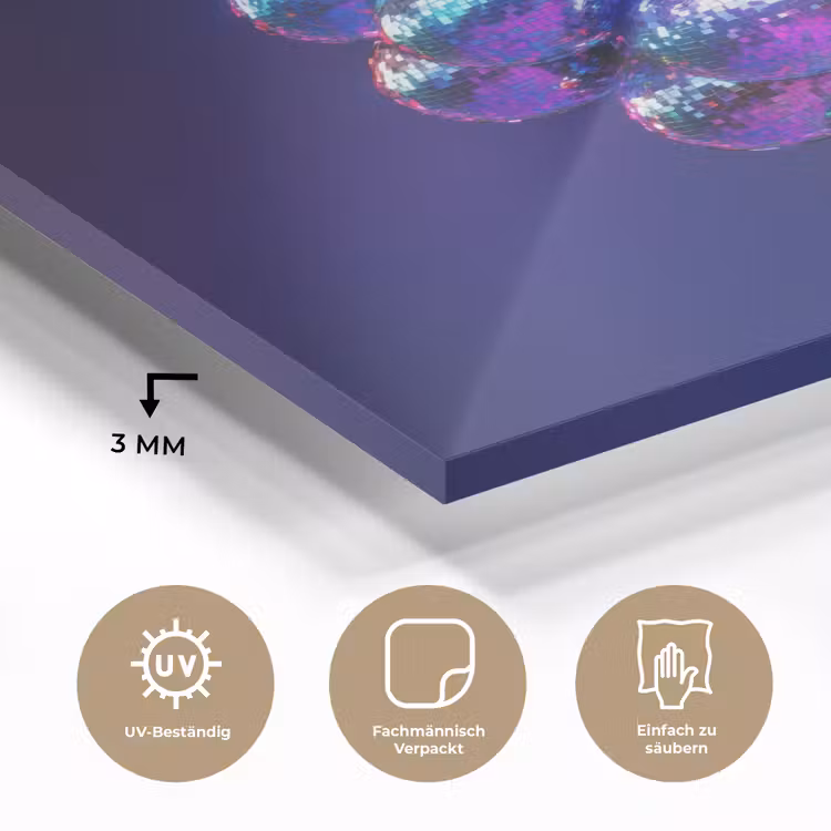 Paars - Disco - Feest - Druif plexiglas 5mm klein -wsfeer2_DE