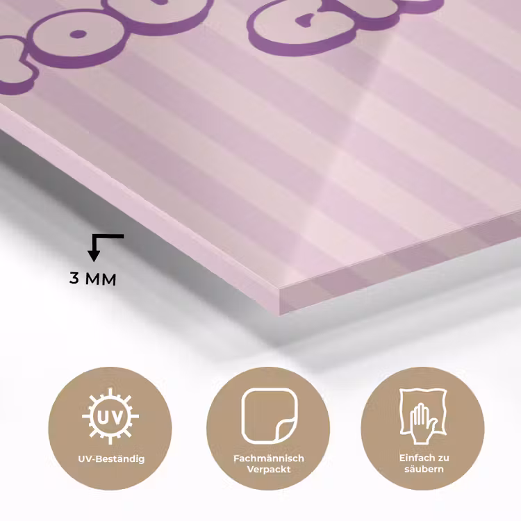 Paars - Strepen - You're doing great - Schaduw plexiglas 5mm klein -wsfeer2_DE