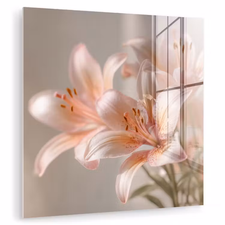 Lelies - Meeldraden - Roze - Wazig plexiglas 5mm klein -zzzproduct_nieuw