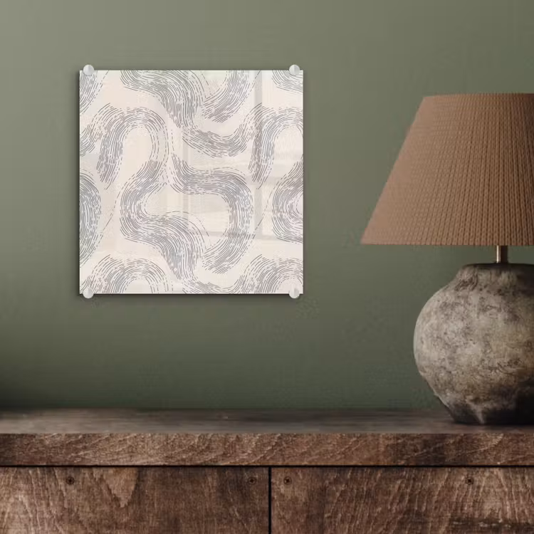 Lijnen - Patroon - Beige - Minimalistisch plexiglas 5mm klein 11 -sfeer3