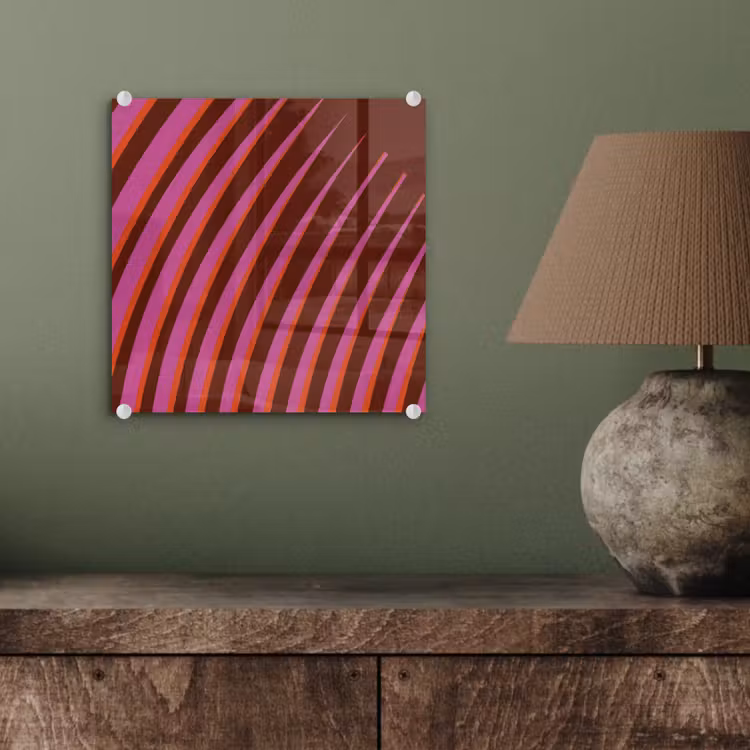 Lijnen - Rood - Beweging plexiglas 5mm klein -sfeer3