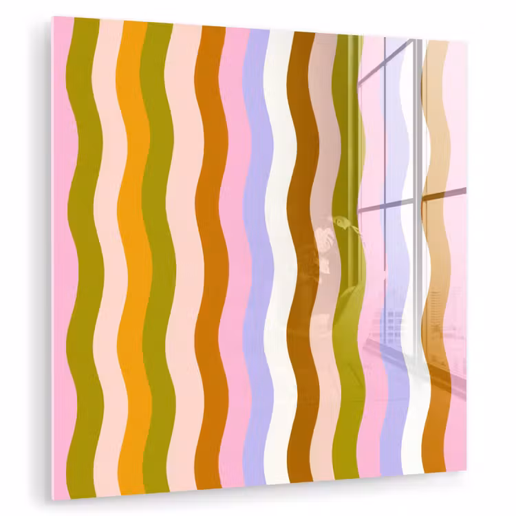 lijnen - Golven - Pastelkleuren - Patroon plexiglas 5mm klein -zzzproduct_nieuw