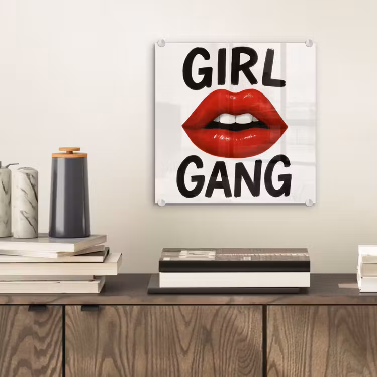Lip - Girl - Rood - Letters plexiglas 5mm klein -sfeer1