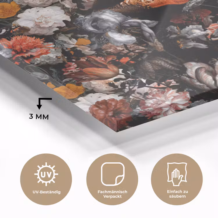 Lippen - Bloemen - Verf - Oranje - Kunst - Abstract - Oude meesters plexiglas 5mm klein -wsfeer2_DE