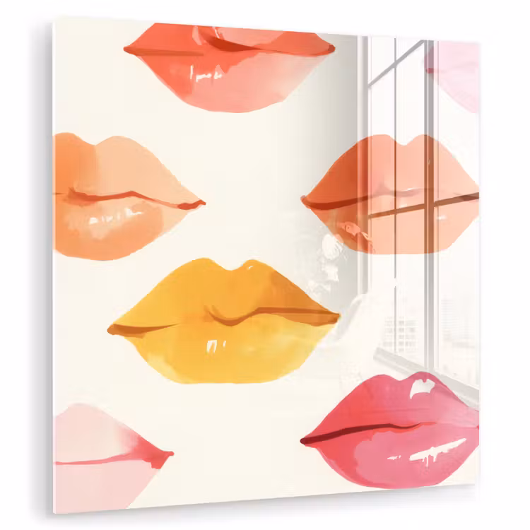Lippen - Kleurrijk - Glanzend plexiglas 5mm klein -zzzproduct_nieuw