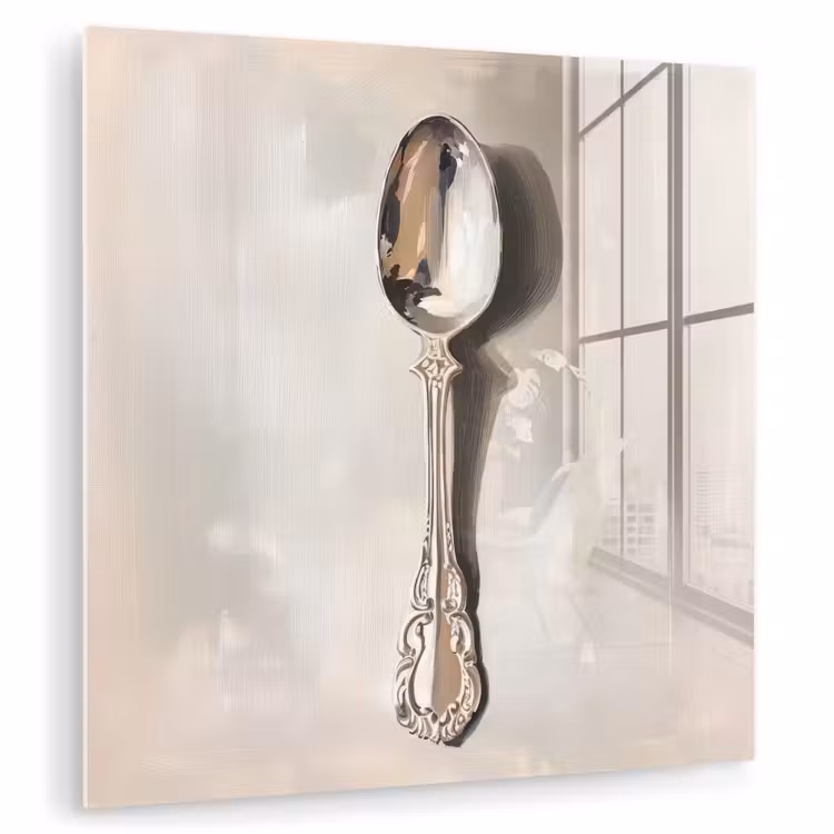 Lepel - Verf - Zilver plexiglas 5mm klein -zzzproduct_nieuw