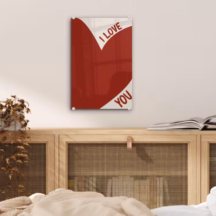 Loveyou - Rood - Hart plexiglas 5mm klein -sfeer4
