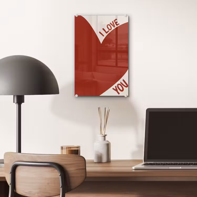 Loveyou - Rood - Hart plexiglas 5mm klein -sfeer6