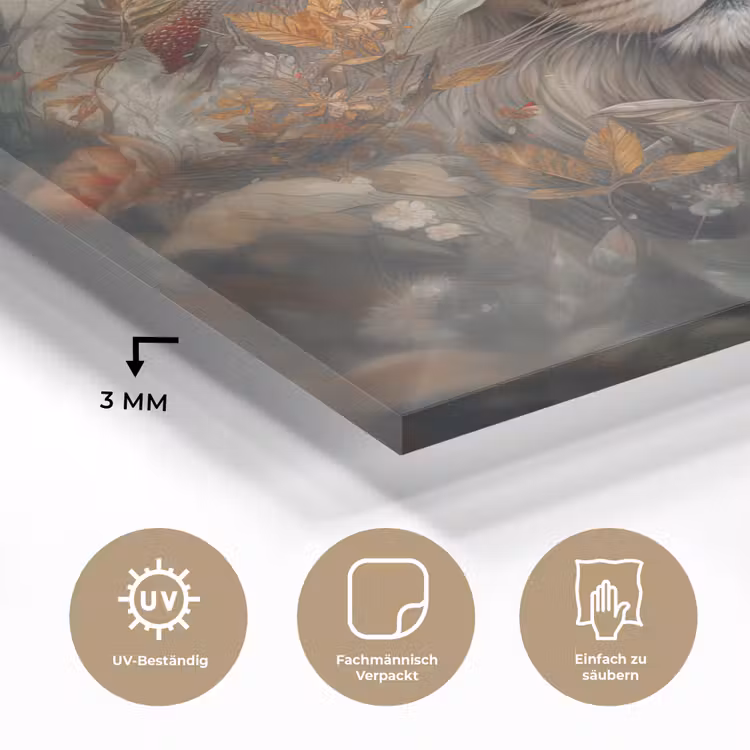 Leeuw - Wilde dieren - Planten - Natuur - Bloemen plexiglas 5mm klein -wsfeer2_DE