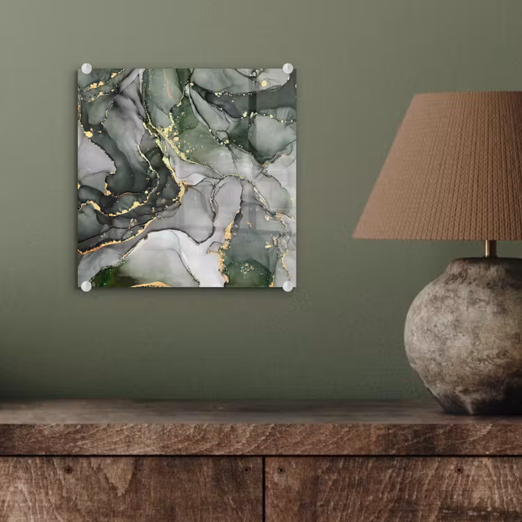 Luxe - Marmer - Groen plexiglas 5mm klein -sfeer3