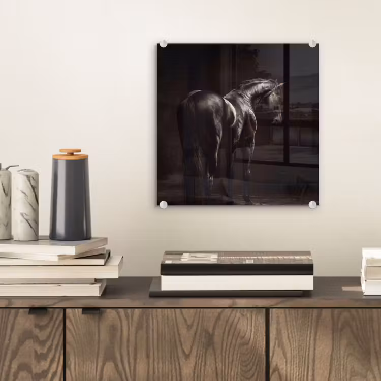 Krachtig - Paard - Donker plexiglas 5mm klein -sfeer1