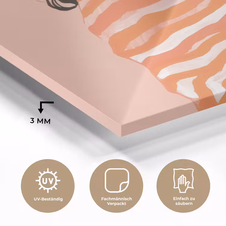 Meisje - Deken - Gestreept - Oranje plexiglas 5mm klein -wsfeer2_DE