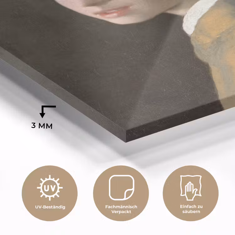 Meisje met de parel - Schilderij - Oude meesters - Vermeer plexiglas 5mm klein -wsfeer2_DE