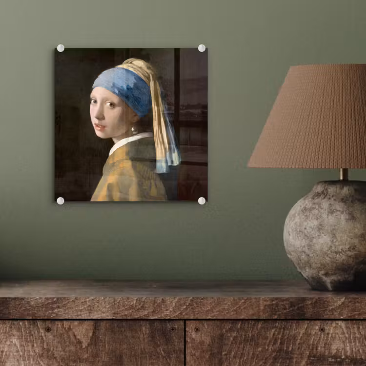 Meisje met de parel - Schilderij - Oude meesters - Vermeer plexiglas 5mm klein -sfeer3