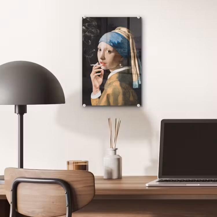 Meisje met de parel - Johannes Vermeer - Sigaretten plexiglas 5mm klein -sfeer6
