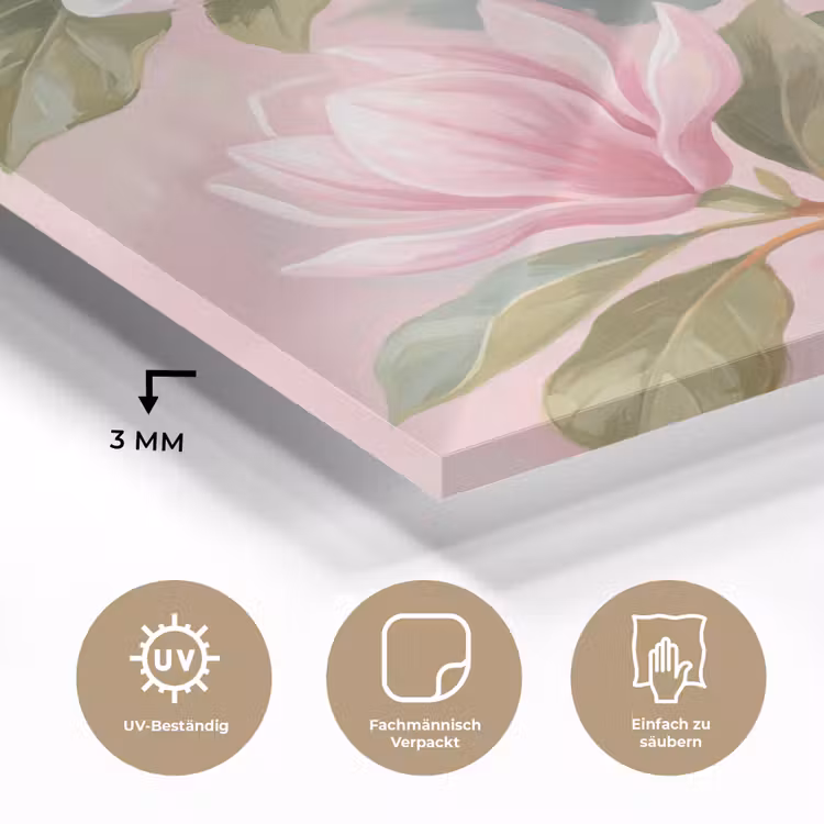 Magnolia's - Patroon - Roze plexiglas 5mm klein -wsfeer2_DE