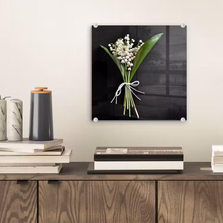 Lelietjes van dalen - Bloemen - Stilleven - Flora plexiglas 5mm klein -sfeer1