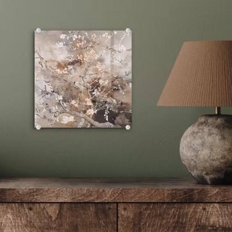 Amandelbloesem - Kunst - Van Gogh - Beige - Abstract plexiglas 5mm klein -sfeer3