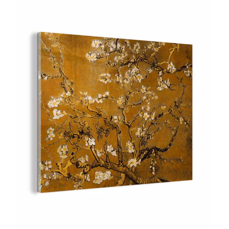 Amandelbloesem - Vincent van Gogh - Goud plexiglas 5mm klein -z3d