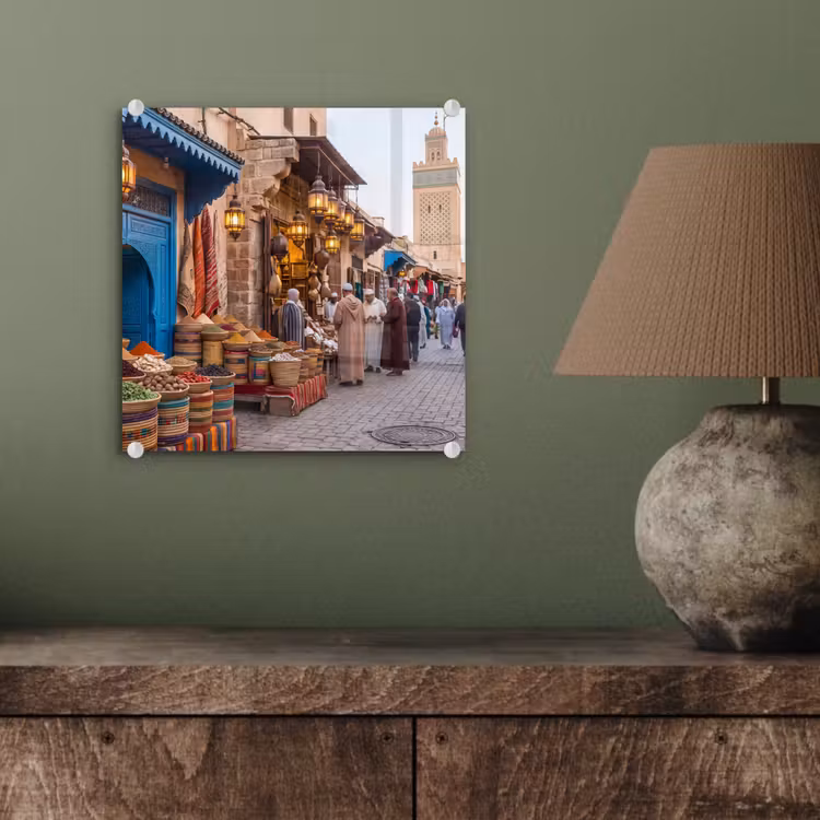 Glasbild - Markt – Orientalisch – Farbenfroh - Markt - Oosters - Kleurrijk plexiglas 5mm klein