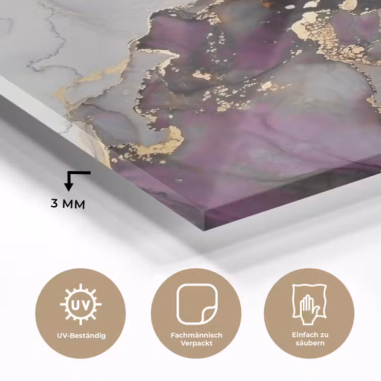 Marmer - Abstract - Goud - Paars plexiglas 5mm klein -wsfeer2_DE
