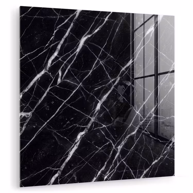 Marmer - Aders - Abstract - Zwart plexiglas 5mm klein -zzzproduct_nieuw