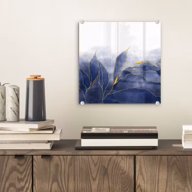 Marmer - Blauw - Marmerlook - Goud - Textuur plexiglas 5mm klein -sfeer1