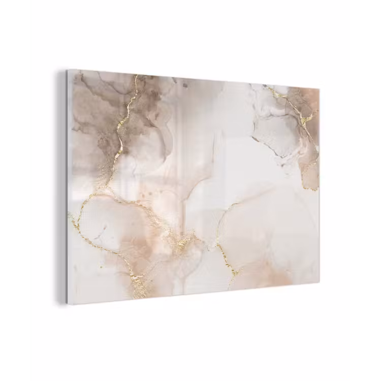 Marmer - Bruin - Gouden plexiglas 5mm klein -z3d