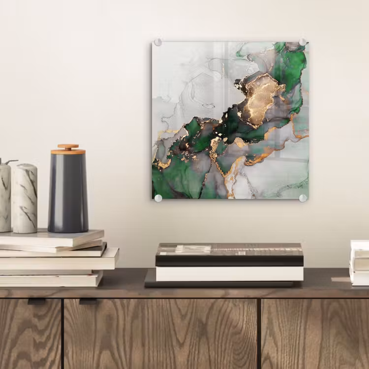 Marmer - Goud - Groen - Luxe plexiglas 5mm klein -sfeer1