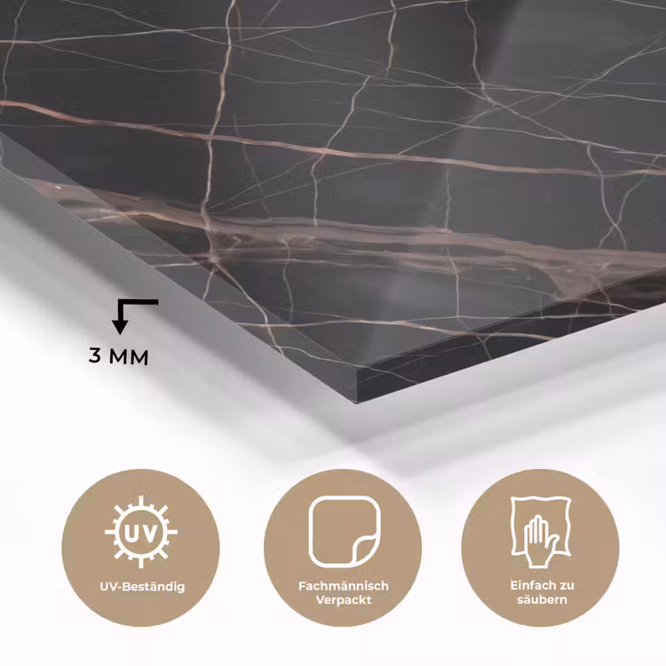 Marmer - Goud - Patroon - Luxe - Zwart plexiglas 5mm klein -wsfeer2_DE