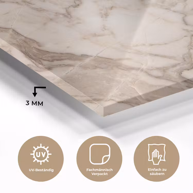 Marmer - Aderen - Textuur - Beige - Modern plexiglas 5mm klein -wsfeer2_DE