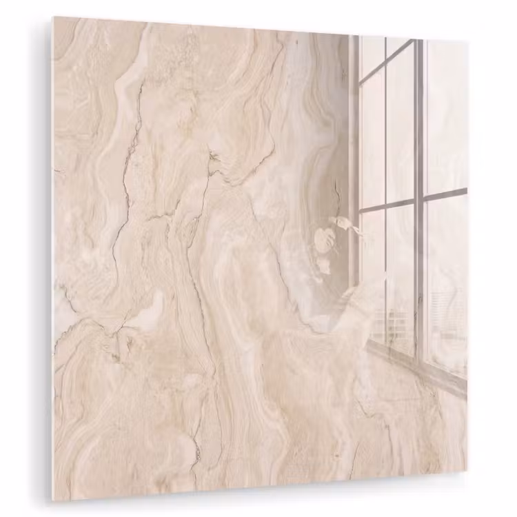 Marmer - Patroon - Beige - Steen - Abstract plexiglas 5mm klein -zzzproduct_nieuw