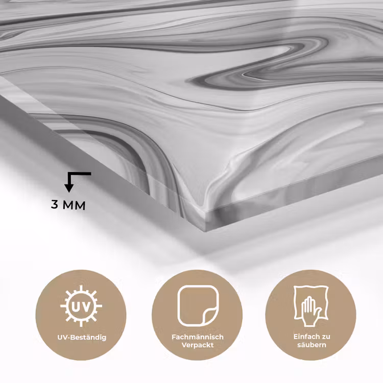 Marmer - Patronen - Grijs - Marmerlook - Zwart plexiglas 5mm klein -wsfeer2_DE