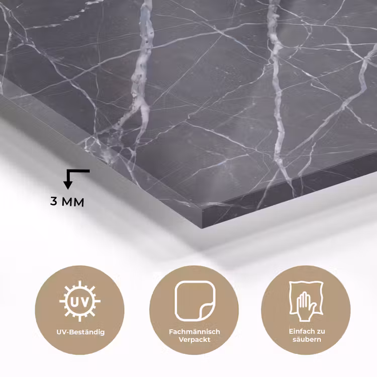 Marmer - Patroon - Modern - Zwart - Wit plexiglas 5mm klein -wsfeer2_DE