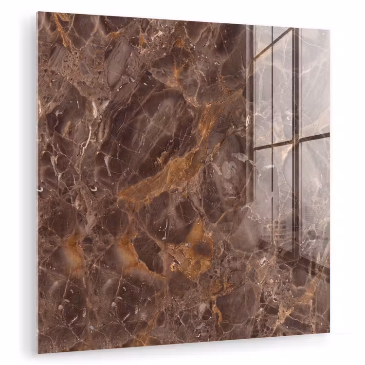 Marmer - Patroon - Natuur - Bruin - Goud plexiglas 5mm klein -zzzproduct_nieuw