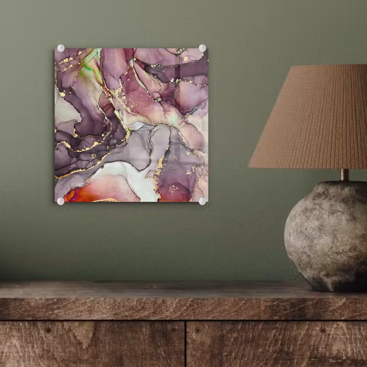 Marmer - Rood - Paars - Goud plexiglas 5mm klein -sfeer3