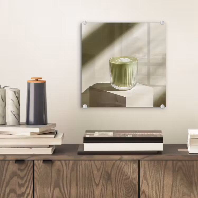 Matcha - Glas - Groen - Minimalistisch plexiglas 5mm klein -sfeer1