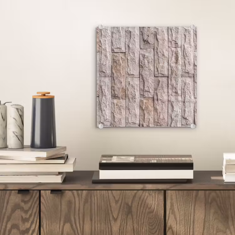 Muur - Steen - Ruw - Beige - Textuur plexiglas 5mm klein -sfeer1
