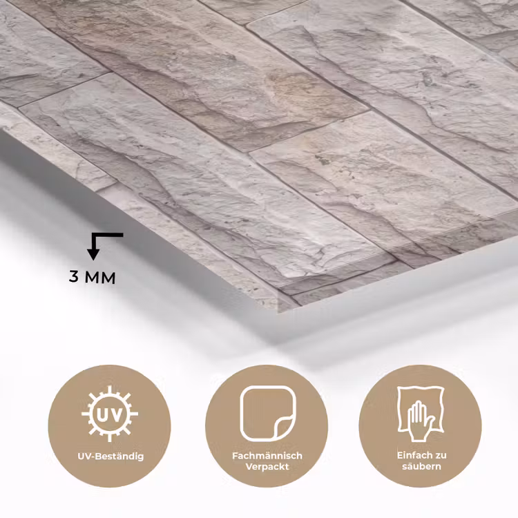 Muur - Steen - Ruw - Beige - Textuur plexiglas 5mm klein -wsfeer2_DE