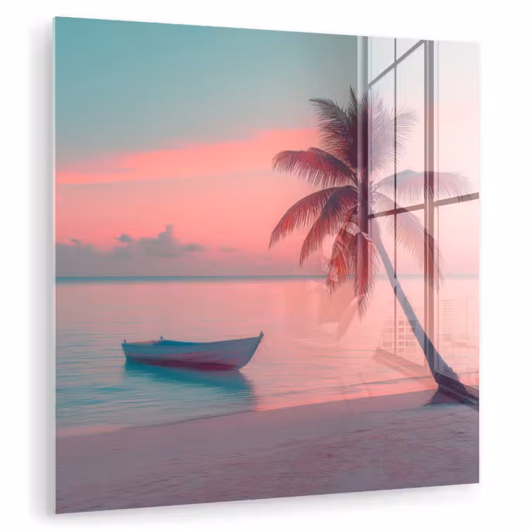 Zee - Boot - Zonsondergang plexiglas 5mm klein -zzzproduct_nieuw
