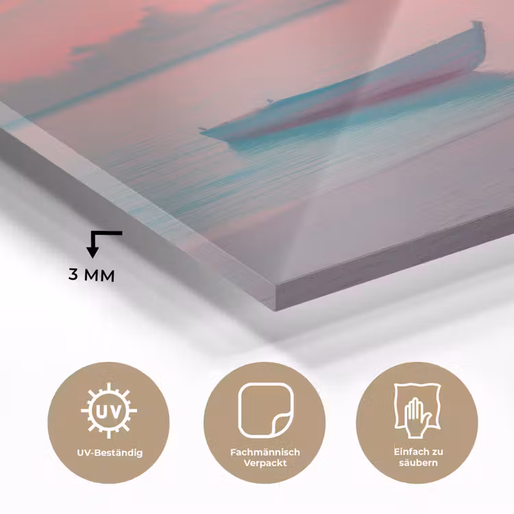 Zee - Boot - Zonsondergang plexiglas 5mm klein -wsfeer2_DE